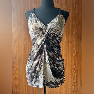 Iridescent halter with strappy back